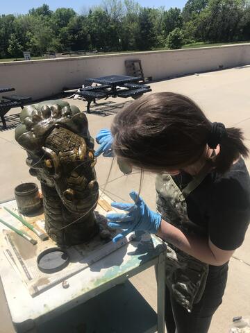 Sculpture process step 10